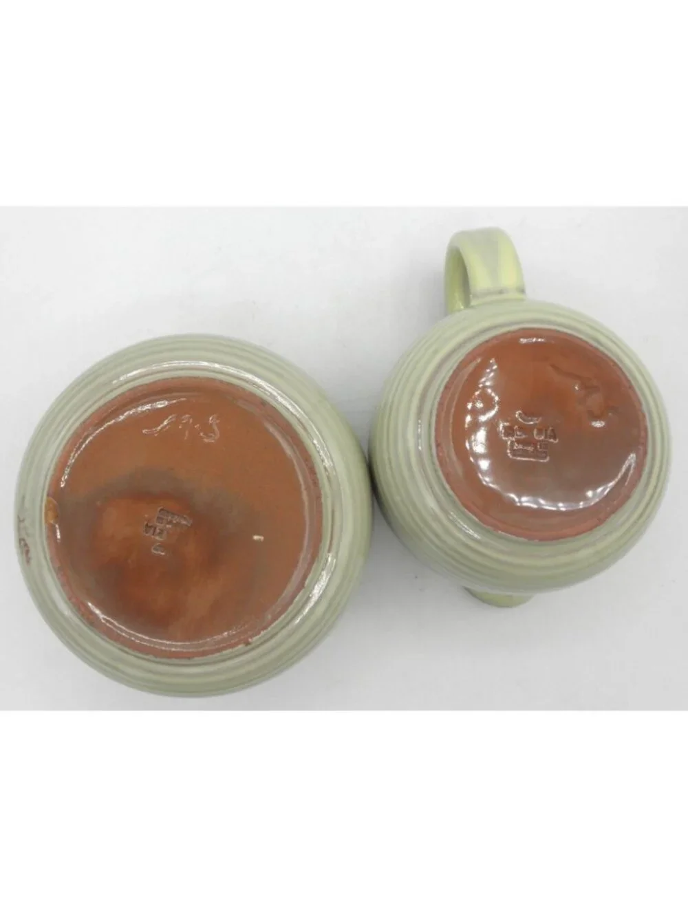 Rare Arabia Michael Schilkin Cream And Sugar Set Celadon NO LID Signed MS